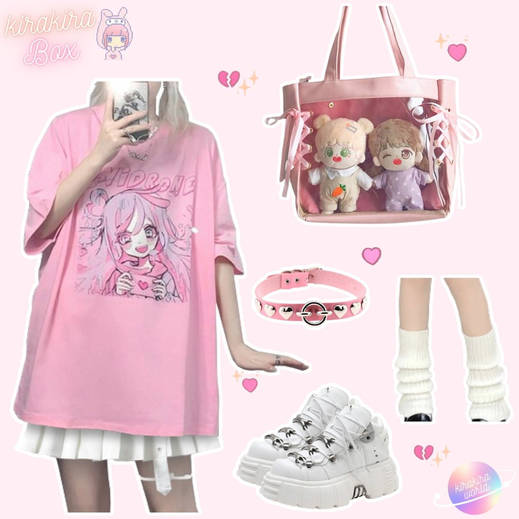 Anime Girl Pink-Goth Style - Kirakira World
