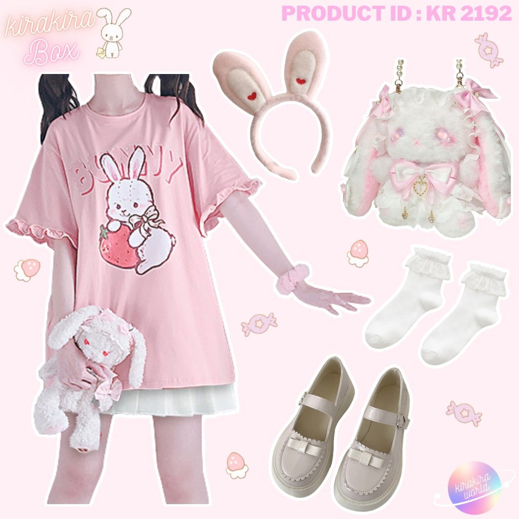 Pink and White Cuteness Overload Kawaii Set - Kirakira World