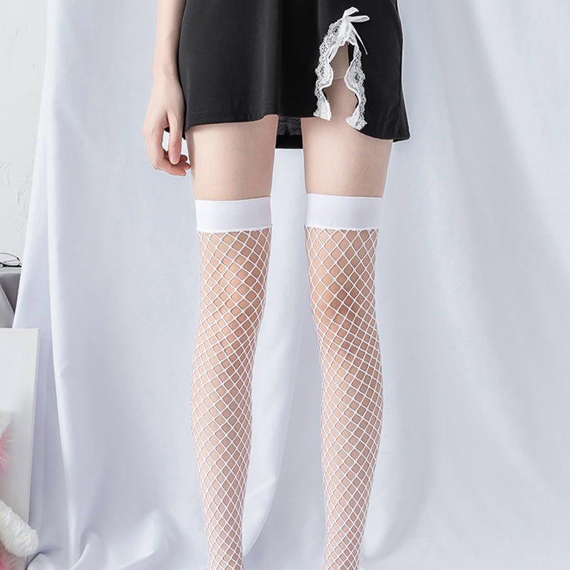 2 pairs Over The Knee Fishnet Stockings - Kirakira World - grungestyle - kawaii fashion -kawaii store-kawaii aesthetic - kawaiistyle