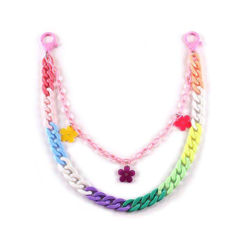 Pastel Rainbow Pants Chain Jewelry - Kirakira World - grungestyle - kawaii fashion -kawaii store-kawaii aesthetic - kawaiistyle