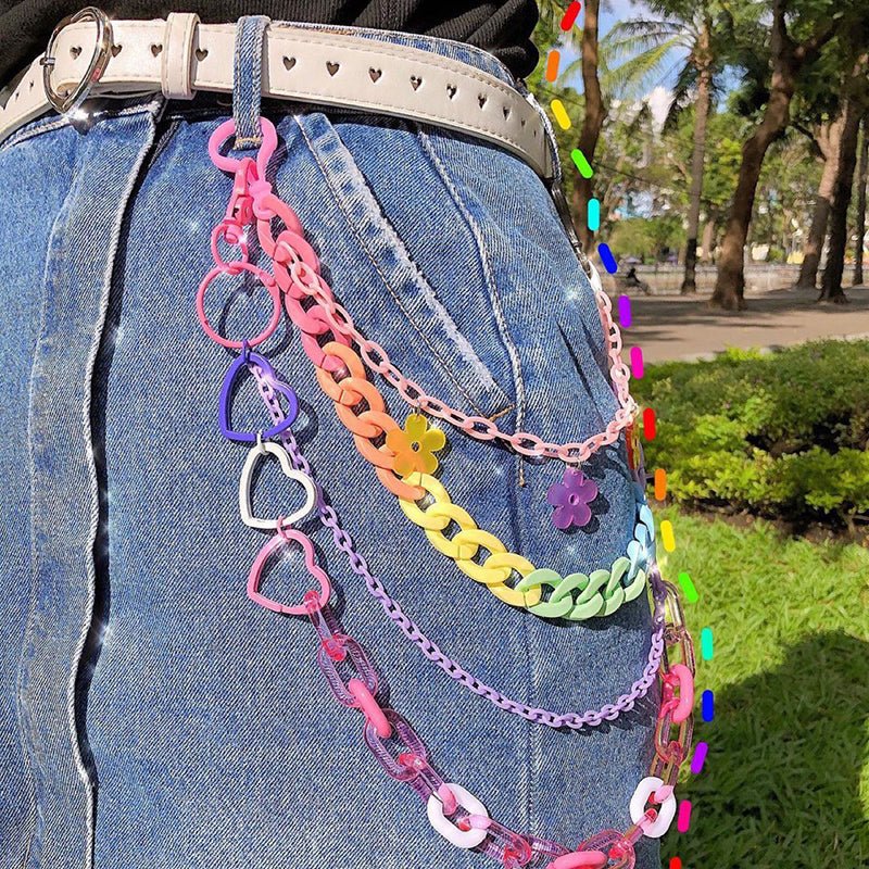 Y2k Beaded Jean Chain -   Jeans chain, Pant chains, Fashion