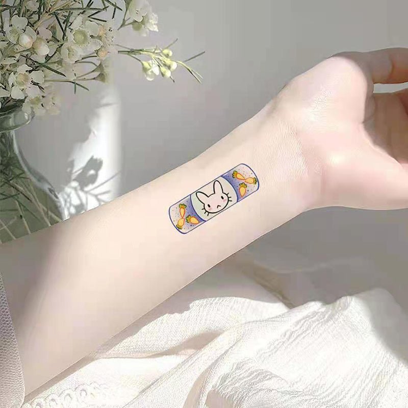 28pcs/ Kawaii Pastel Band-Aid Temporary Tattoo - Kirakira World - grungestyle - kawaii fashion -kawaii store-kawaii aesthetic - kawaiistyle