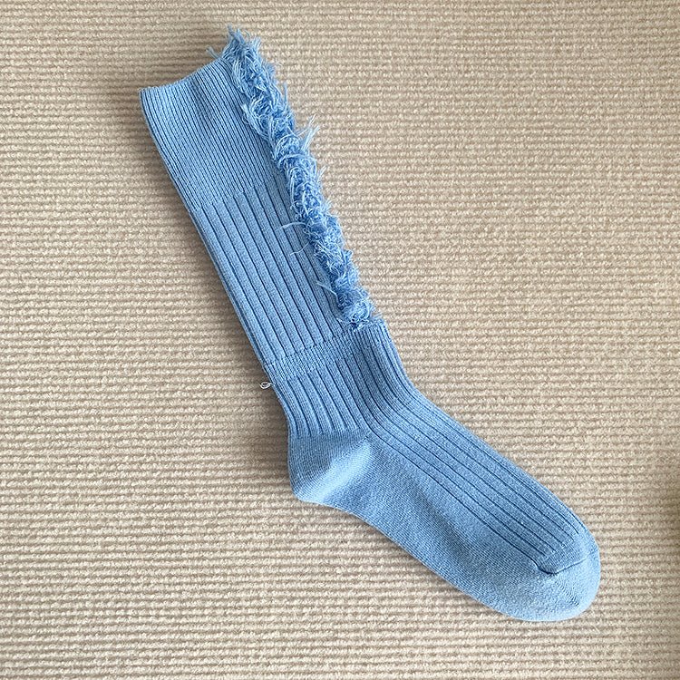 2 Pairs - Y2K Ripped Mid-calf Socks - Kirakira World