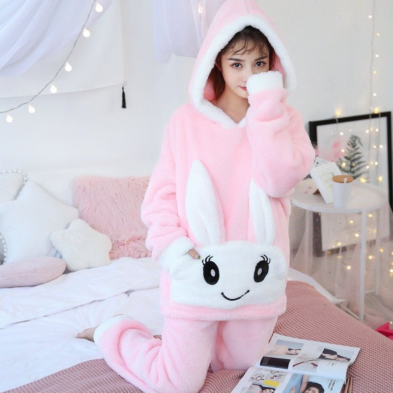 Cute Hooded Bunny Ear Cat Pyjama