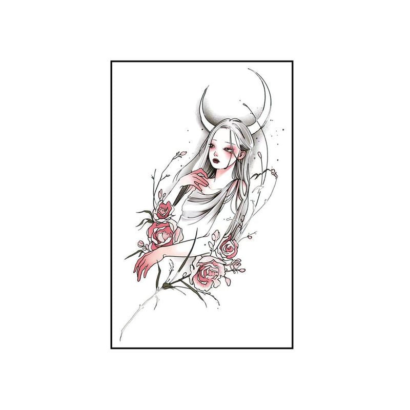 2pcs/ Evil Rose Ladys Temporary Tattoos - Kirakira World - grungestyle - kawaii fashion -kawaii store-kawaii aesthetic - kawaiistyle