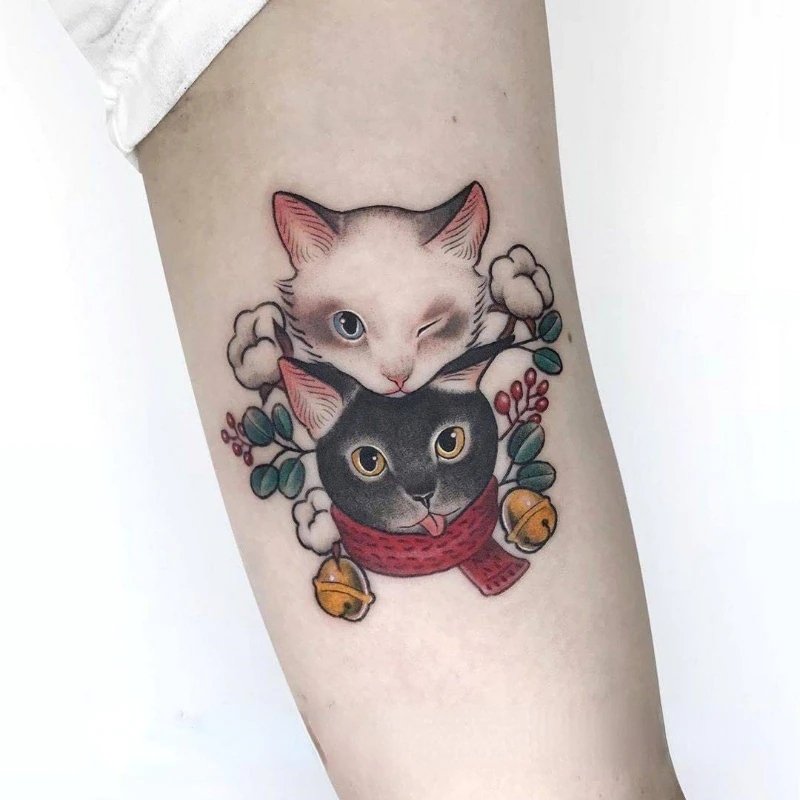 30pcs/ Cats Colorful Temporary Tattoo - Kirakira World - grungestyle - kawaii fashion -kawaii store-kawaii aesthetic - kawaiistyle