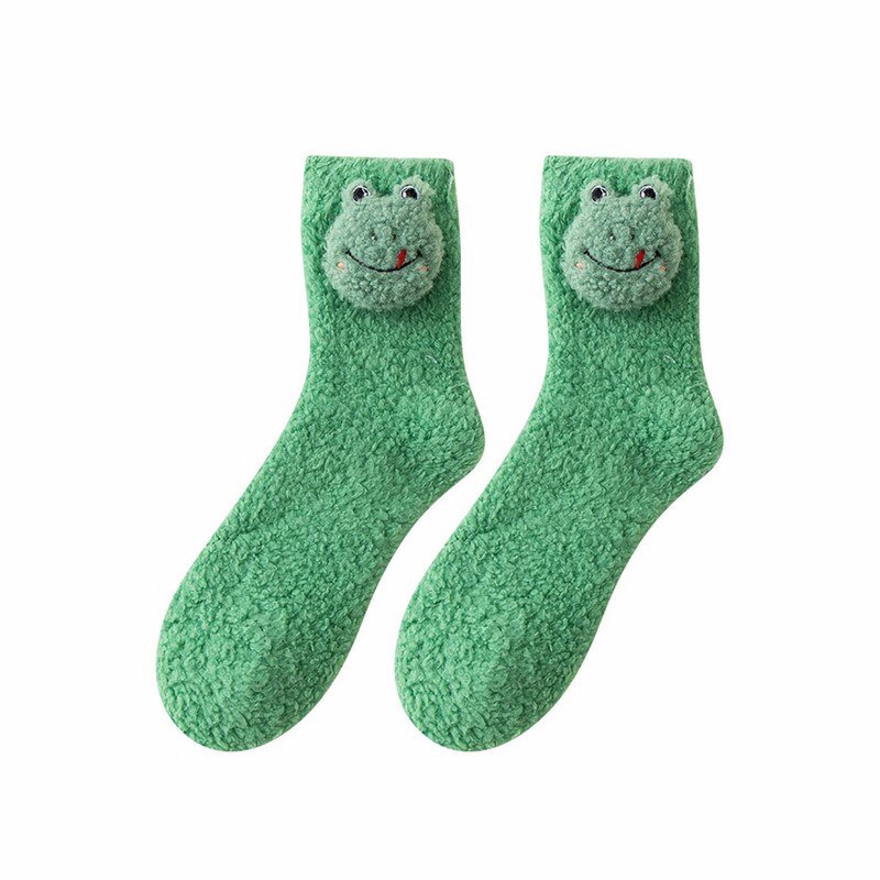 3D Kawaii Cartoon Animal Fuzzy Socks - Kirakira World - grungestyle - kawaii fashion -kawaii store-kawaii aesthetic - kawaiistyle