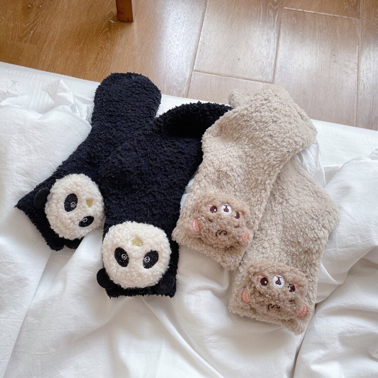3D Kawaii Cartoon Animal Fuzzy Socks - Kirakira World - grungestyle - kawaii fashion -kawaii store-kawaii aesthetic - kawaiistyle