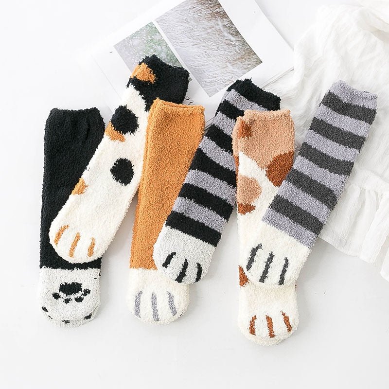 Cute Cat Claw Socks 6 pairs - Kirakira World - grungestyle - kawaii fashion -kawaii store-kawaii aesthetic - kawaiistyle