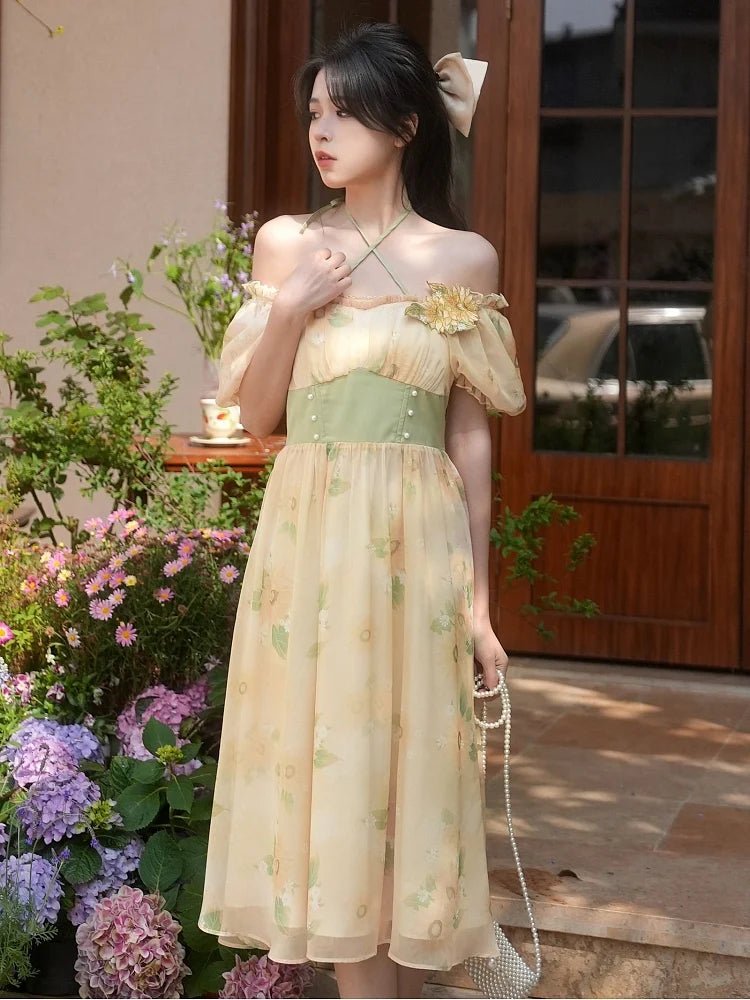 Sunflower Fairy Short Sleeve Dress - Kirakira World