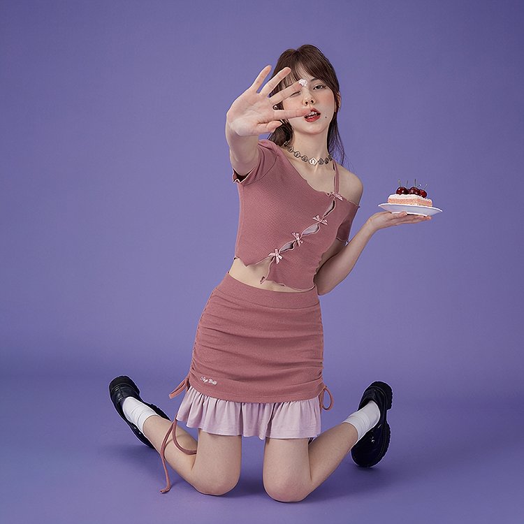 Body Shaping Rose Pink Top/Skirt - Kirakira World