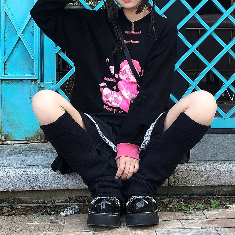 Boot Cuffs Horn Leg Warmer - Kirakira World - grungestyle - kawaii fashion -kawaii store-kawaii aesthetic - kawaiistyle
