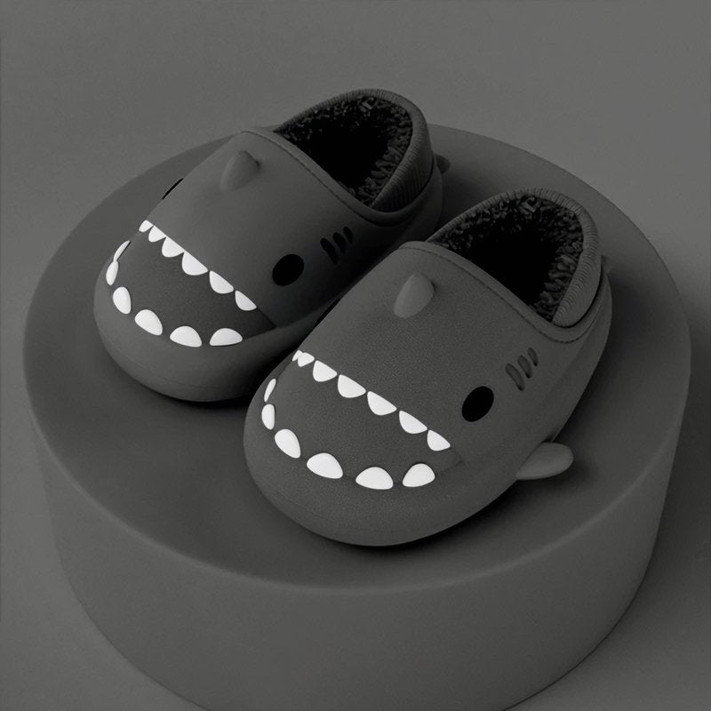 Cartoon Shark Plush Slippers - Kirakira World - grungestyle - kawaii fashion -kawaii store-kawaii aesthetic - kawaiistyle