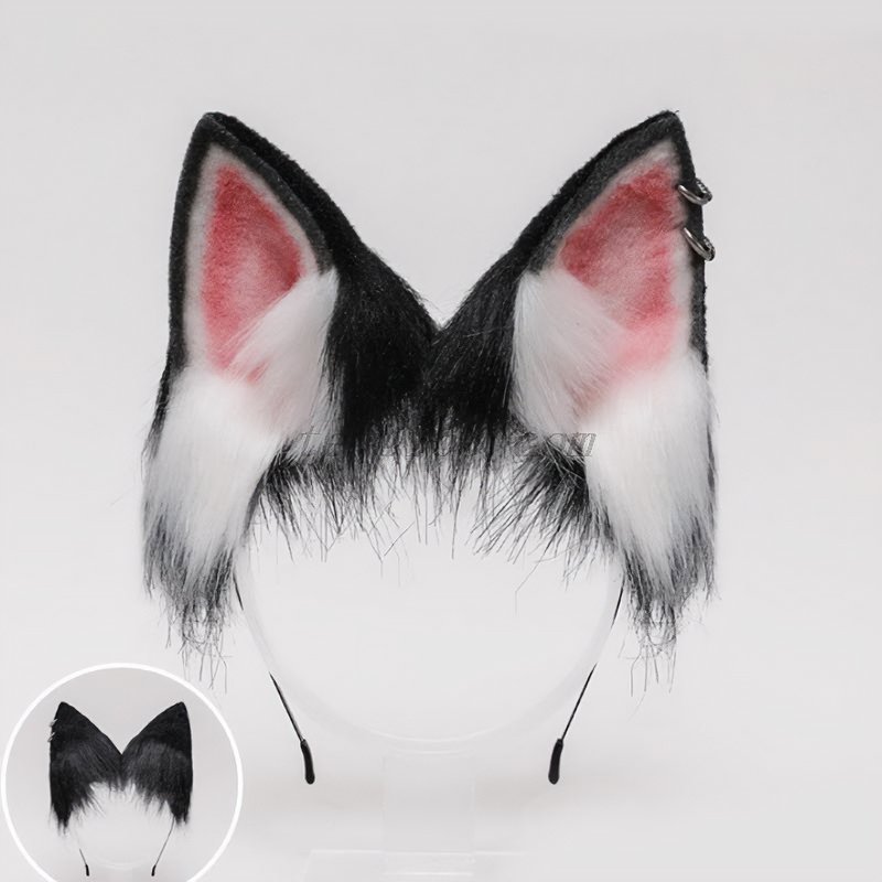 Cosplay Wolf Fox Piercing Ears Headband - Kirakira World - grungestyle - kawaii fashion -kawaii store-kawaii aesthetic - kawaiistyle
