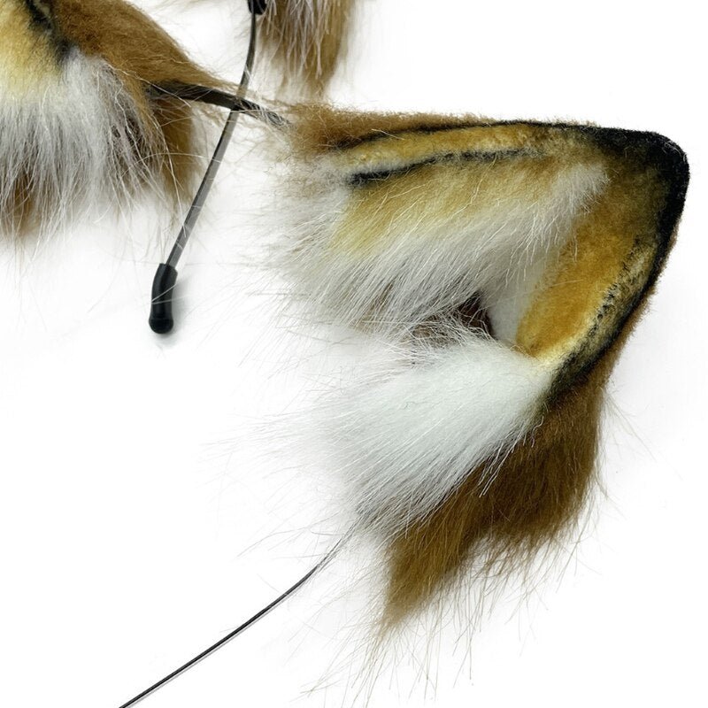 Cosplay Wolf Fox Piercing Ears Headband - Kirakira World - grungestyle - kawaii fashion -kawaii store-kawaii aesthetic - kawaiistyle