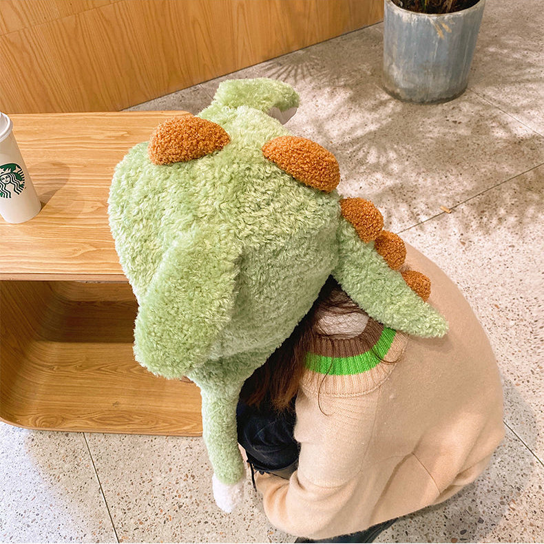 Cute Dinosaur Moving Plush Hat - Kirakira World - grungestyle - kawaii fashion -kawaii store-kawaii aesthetic - kawaiistyle