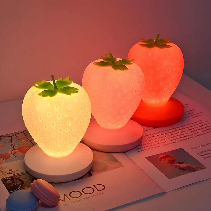 Cute Strawberry LED Touch Lamp - Kirakira World - grungestyle - kawaii fashion -kawaii store-kawaii aesthetic - kawaiistyle