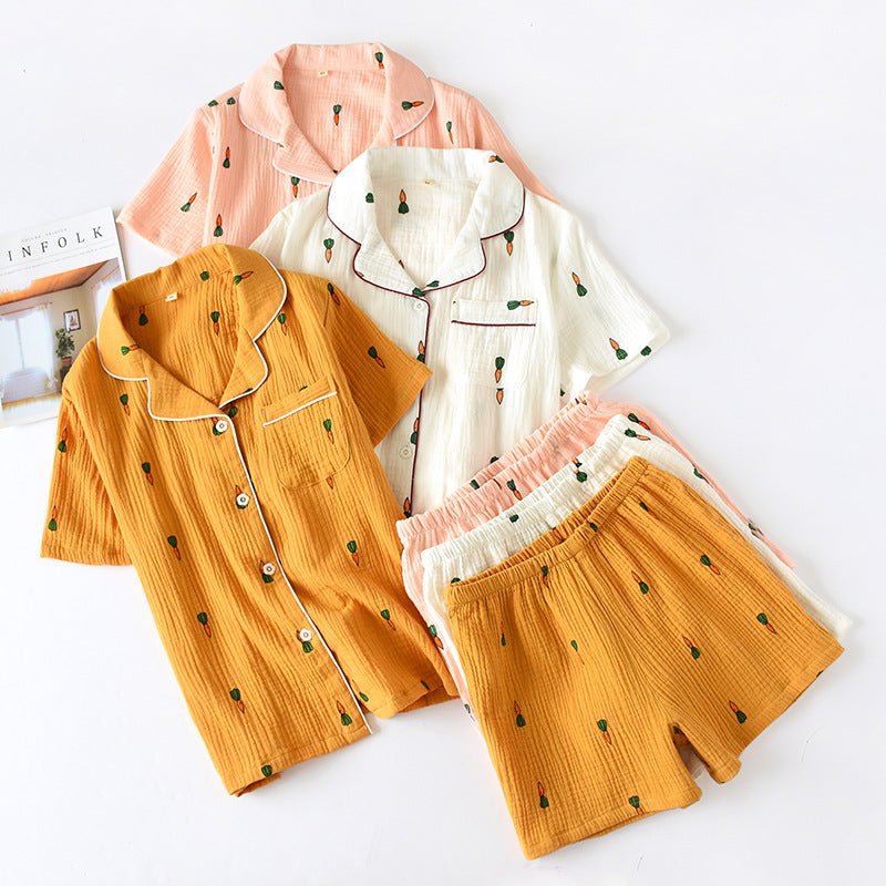 Cute Sweet Carrot Print Pajama - Kirakira World - grungestyle - kawaii fashion -kawaii store-kawaii aesthetic - kawaiistyle
