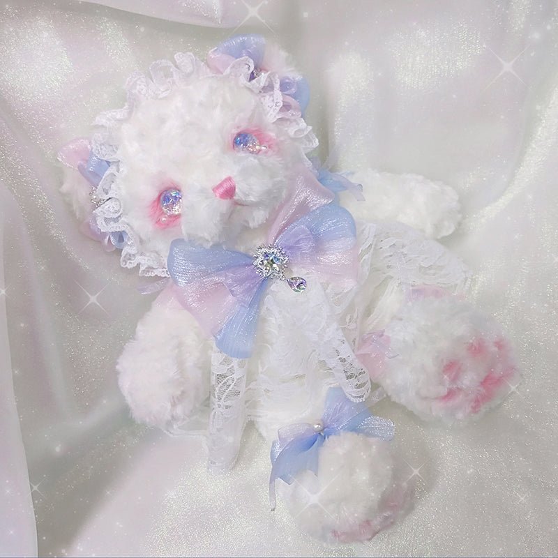 [ORIGINAL HANDMADE PLUSH BAG] Enchanted Teddy Bear Queen - Kirakira World - grungestyle - kawaii fashion -kawaii store-kawaii aesthetic - kawaiistyle