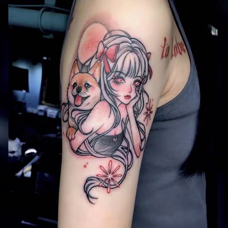 Midjourney Prompt for Anime Tattoo Style | Promptrr.io