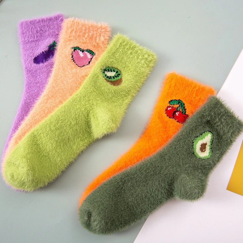 Fruit Vintage Warm Socks - Kirakira World - grungestyle - kawaii fashion -kawaii store-kawaii aesthetic - kawaiistyle