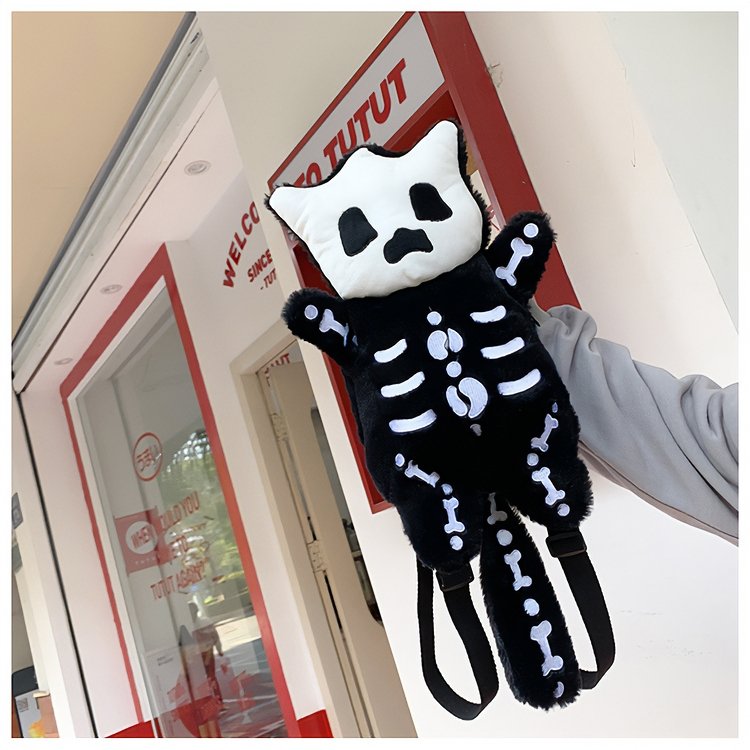 Gothic Skeleton Plush Backpack – Kirakira World
