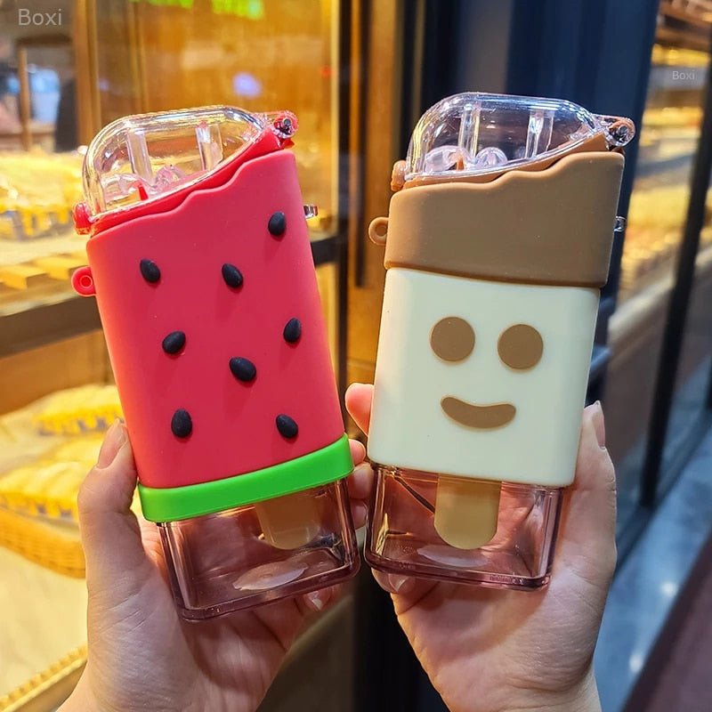 Ice Cream Shape Portable Water Bottle - Kirakira World - grungestyle - kawaii fashion -kawaii store-kawaii aesthetic - kawaiistyle