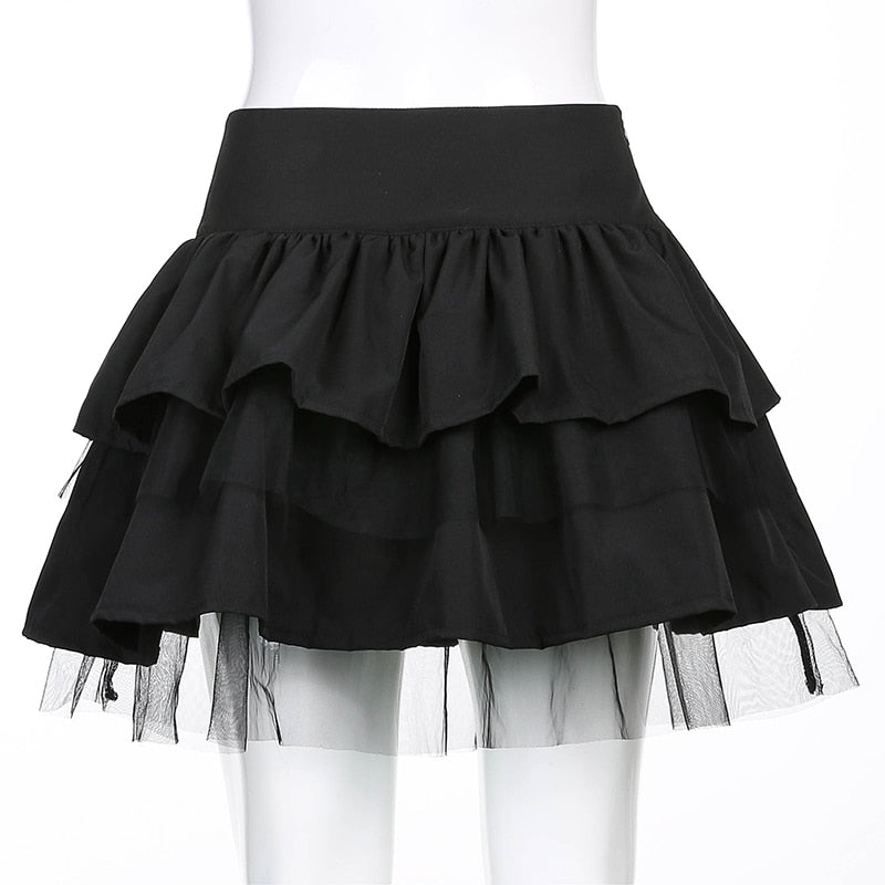 - Lace-up High Waist Flare Skirt – Kirakira World