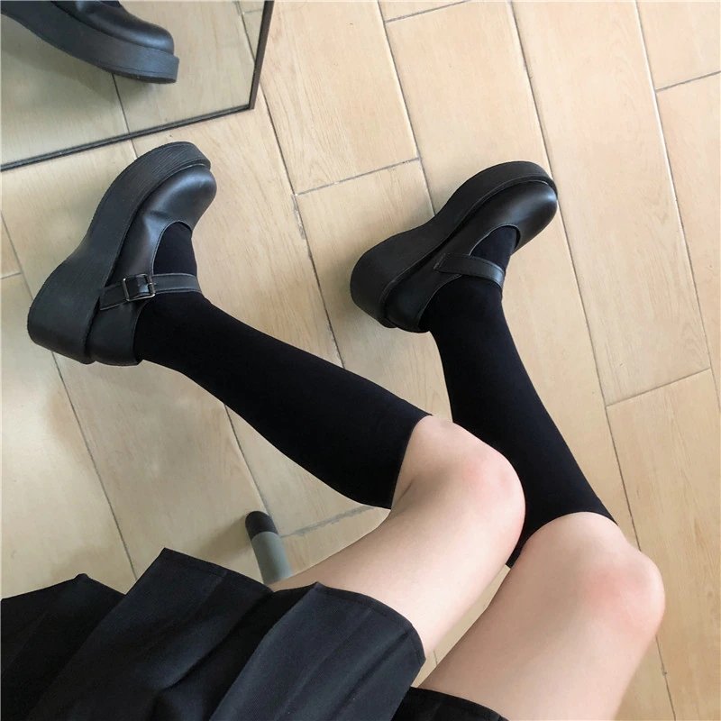 JK Black Sock Nylon Stockings -4 types of length - Kirakira World - grungestyle - kawaii fashion -kawaii store-kawaii aesthetic - kawaiistyle