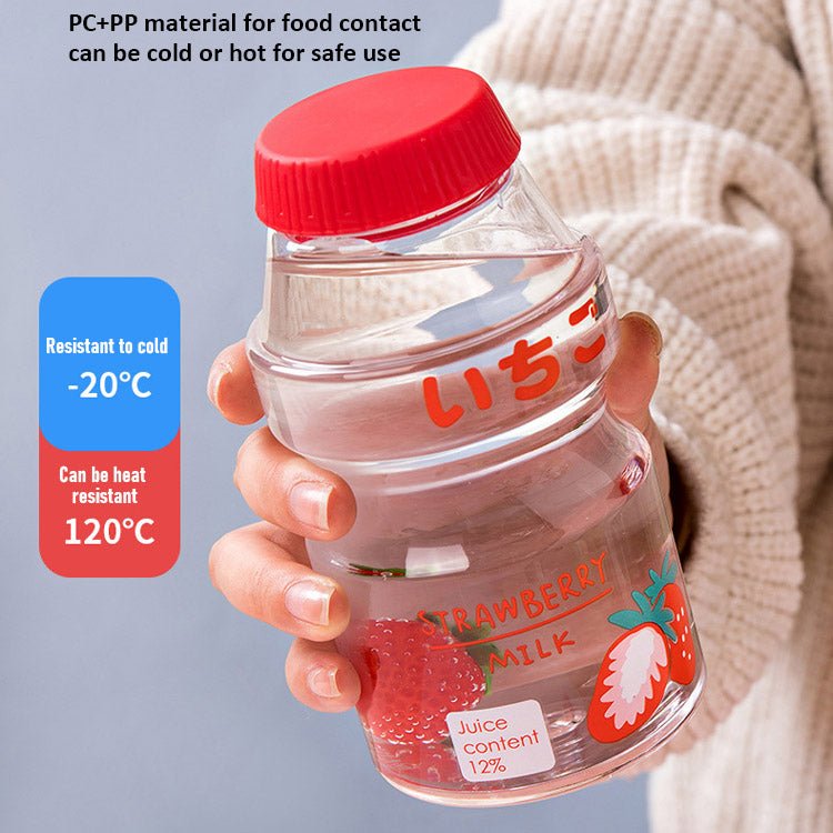 Kawaii Korean Plastic Water Bottle For Ice Coffee Juice Milk Cute Frosted  Reusable Bubble Tea Cups With Lid Portable BPA Free