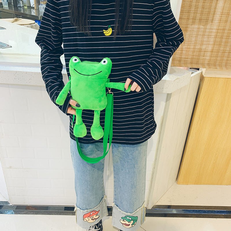 Cute Frog Crossbody Shoulder Purse - Kirakira World - grungestyle - kawaii fashion -kawaii store-kawaii aesthetic - kawaiistyle