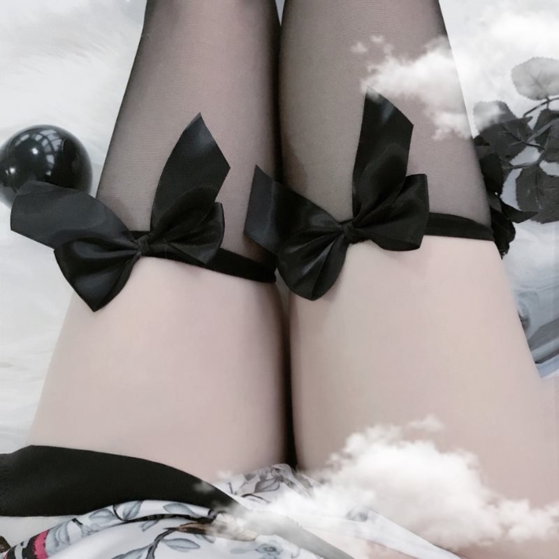 Bowknot Lolita Stockings - Kirakira World - grungestyle - kawaii fashion -kawaii store-kawaii aesthetic - kawaiistyle