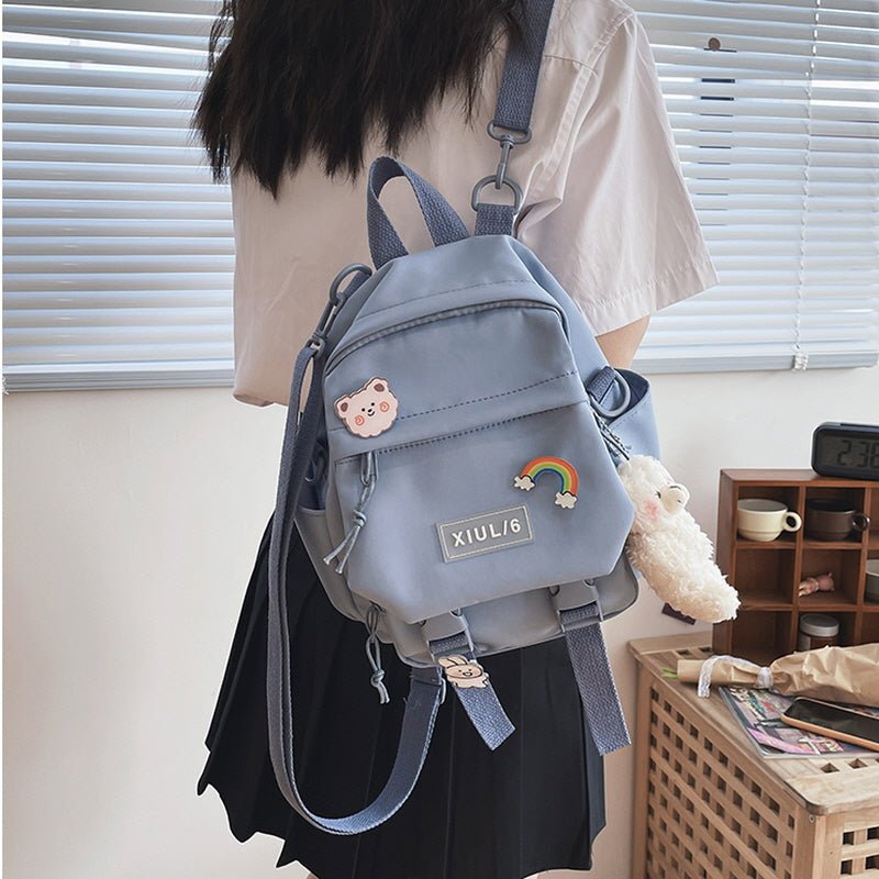 Kawaii Canvas Backpack - Kirakira World - grungestyle - kawaii fashion -kawaii store-kawaii aesthetic - kawaiistyle