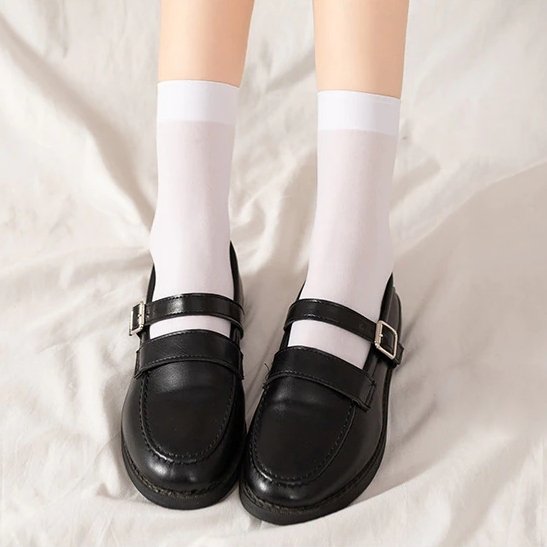 JK White Sock Stockings -4 types of length - Kirakira World - grungestyle - kawaii fashion -kawaii store-kawaii aesthetic - kawaiistyle