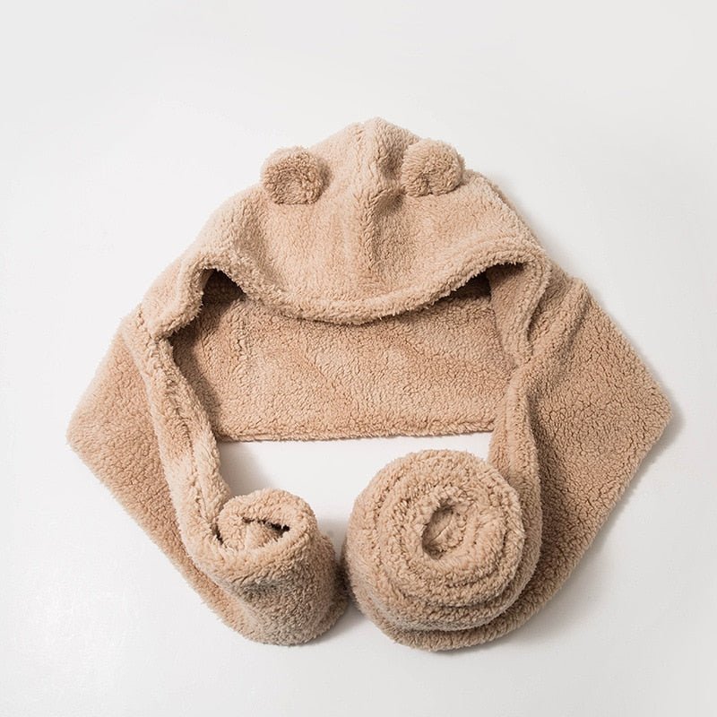 Brown Bear Ears Winter Scarf Hat | Jennie – Blackpink Brown
