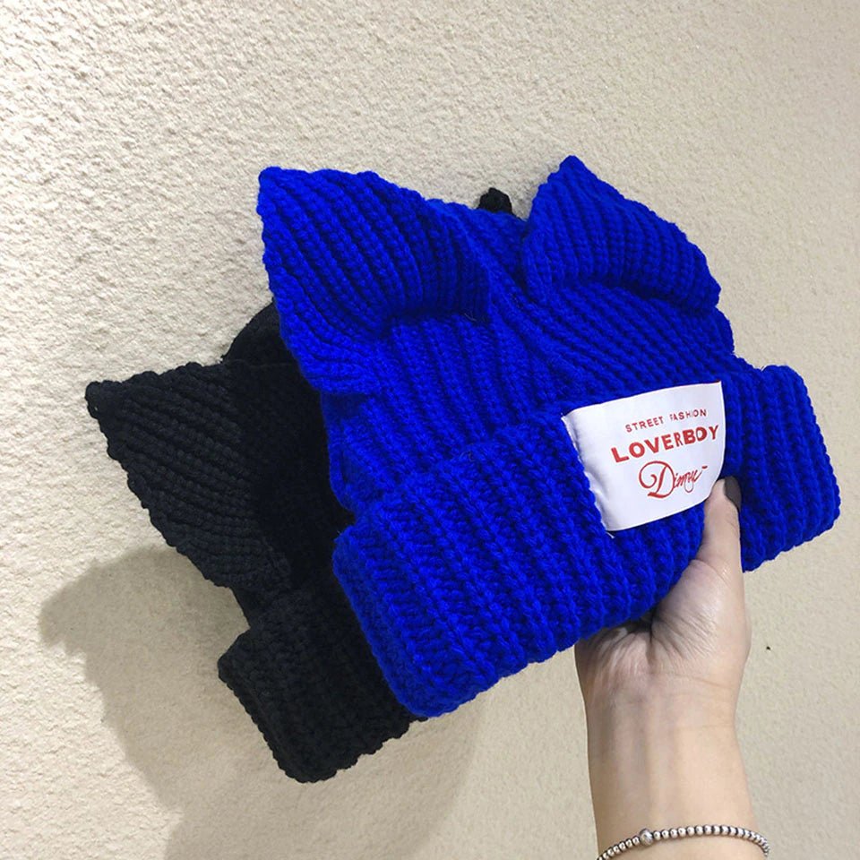 Cute Knitted Beanie Hat - Kirakira World - grungestyle - kawaii fashion -kawaii store-kawaii aesthetic - kawaiistyle