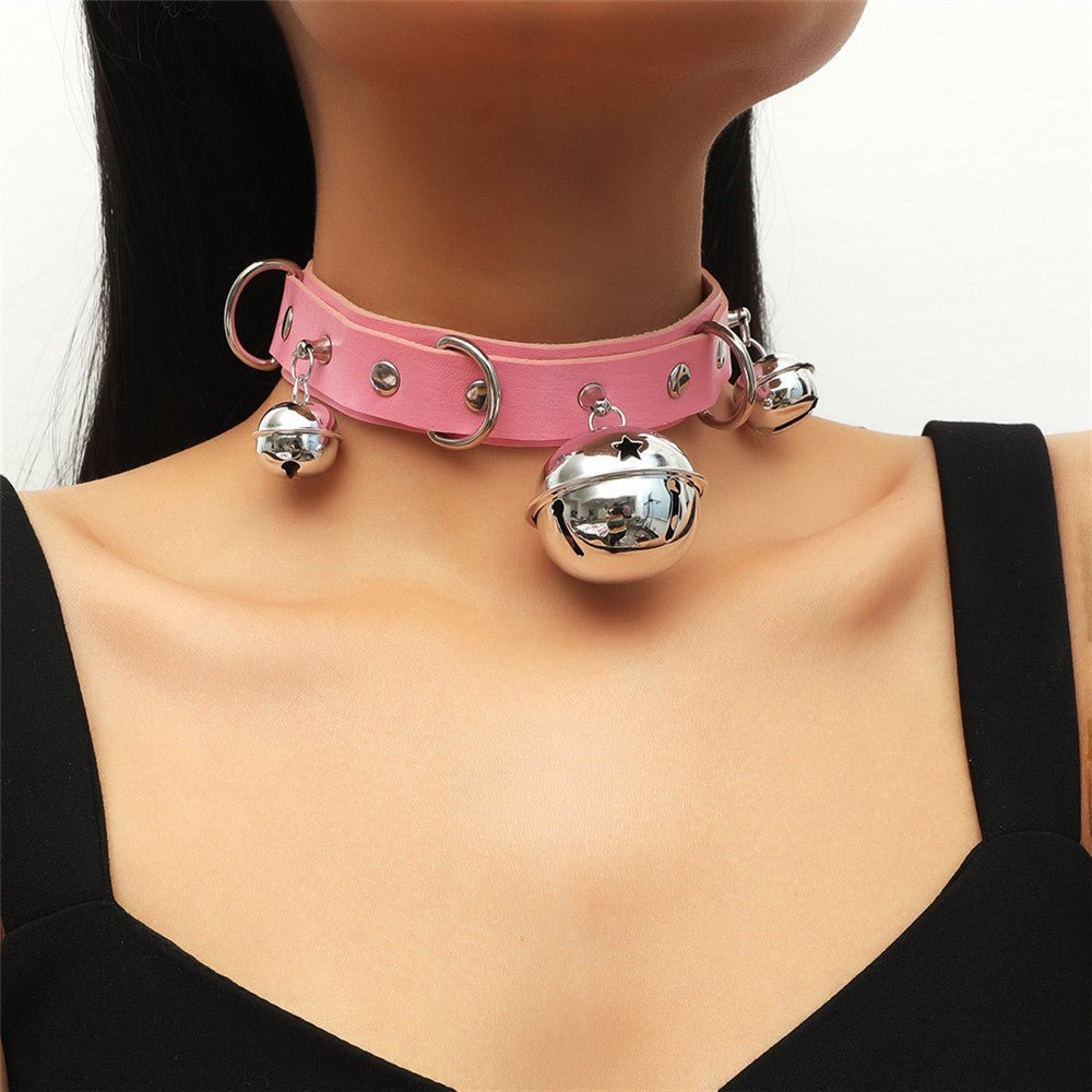 Multicolor Big Bell Necklace Choker - Kirakira World - grungestyle - kawaii fashion -kawaii store-kawaii aesthetic - kawaiistyle