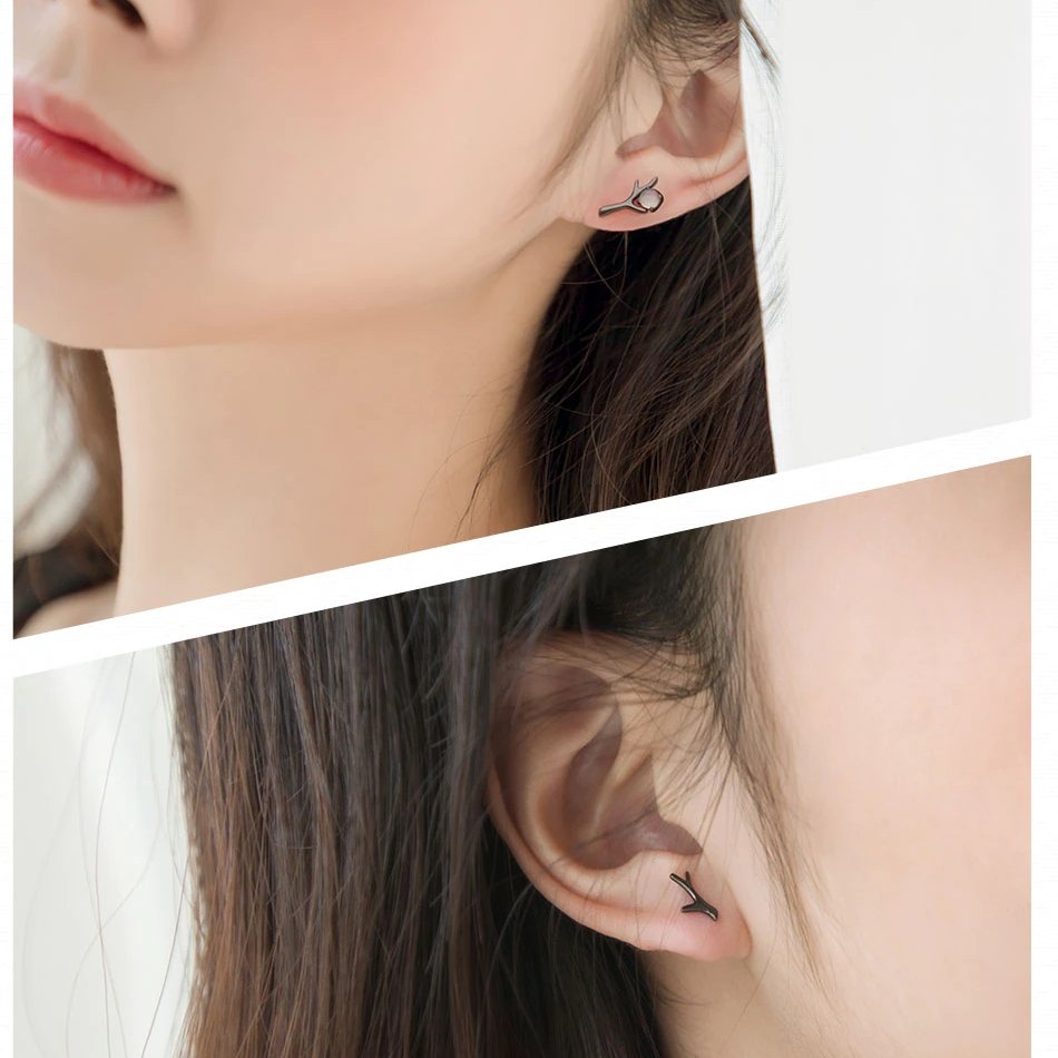 925 Sterling Silver Moonlight Forest Gemstone Earrings - Kirakira World - grungestyle - kawaii fashion -kawaii store-kawaii aesthetic - kawaiistyle