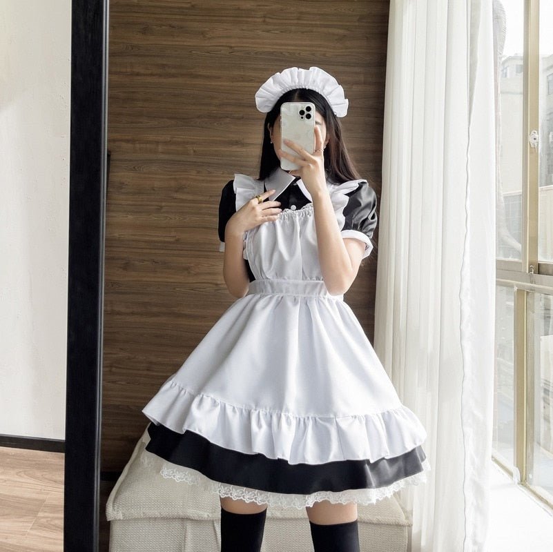 Classic Maid Costume Dress - Kirakira World - grungestyle - kawaii fashion -kawaii store-kawaii aesthetic - kawaiistyle