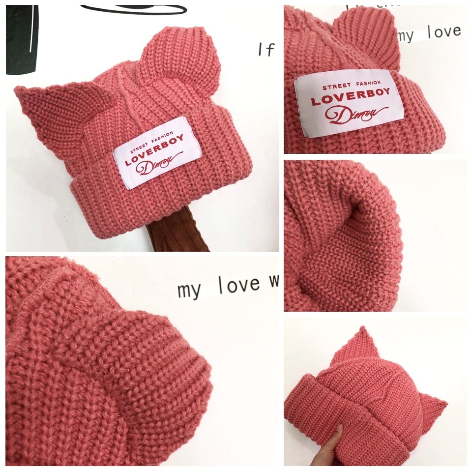 Cute Knitted Beanie Hat - Kirakira World - grungestyle - kawaii fashion -kawaii store-kawaii aesthetic - kawaiistyle
