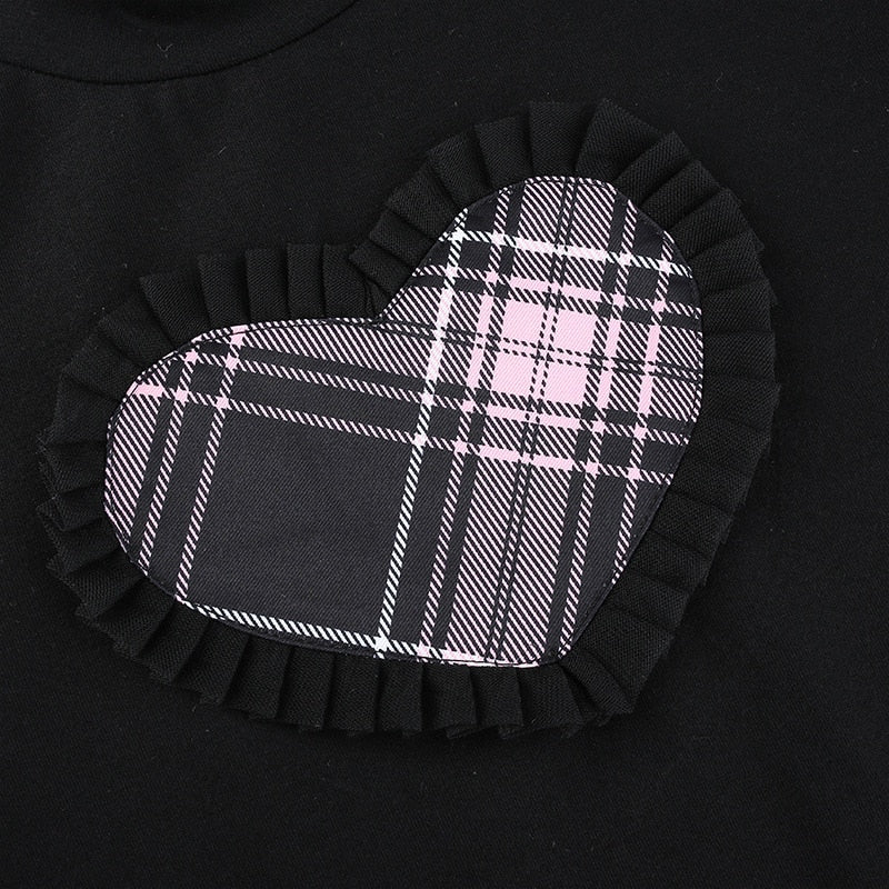 Pastel Goth Love Heart Streetwear T-Shirt - Kirakira World - grungestyle - kawaii fashion -kawaii store-kawaii aesthetic - kawaiistyle