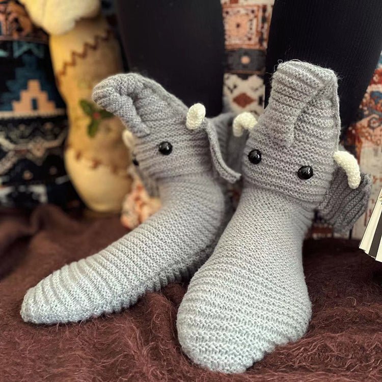 Joyful Animal Knit Mid-calf Socks - Kirakira World