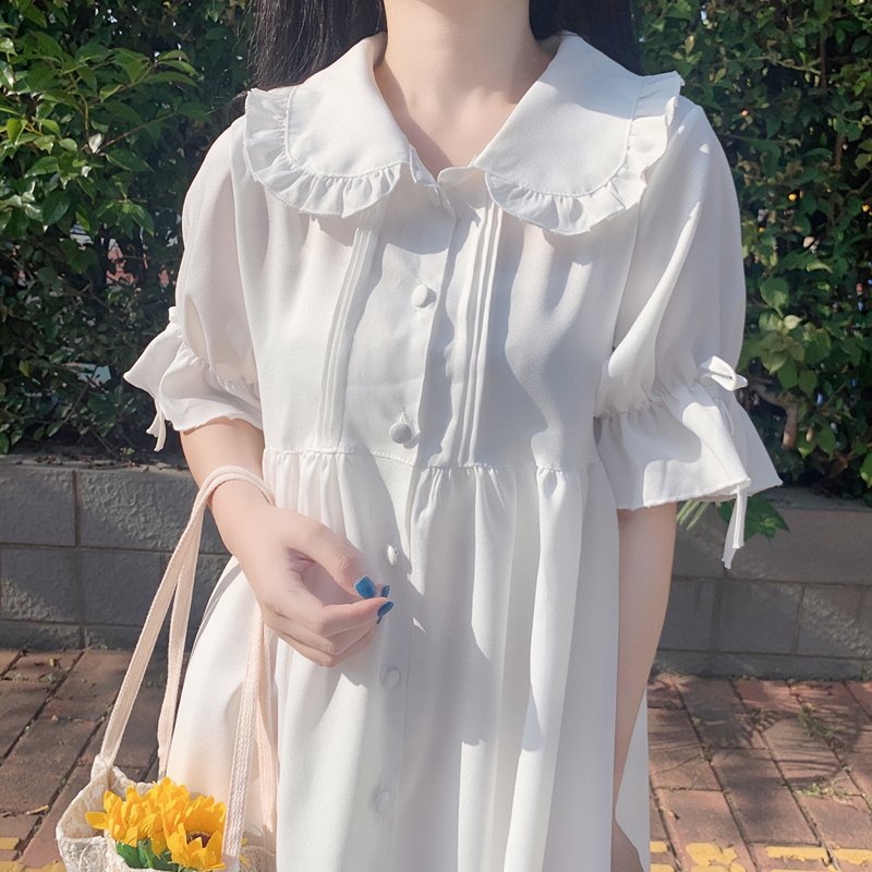 Kawaii Lolita White Princess Dress - Kirakira World - grungestyle - kawaii fashion -kawaii store-kawaii aesthetic - kawaiistyle