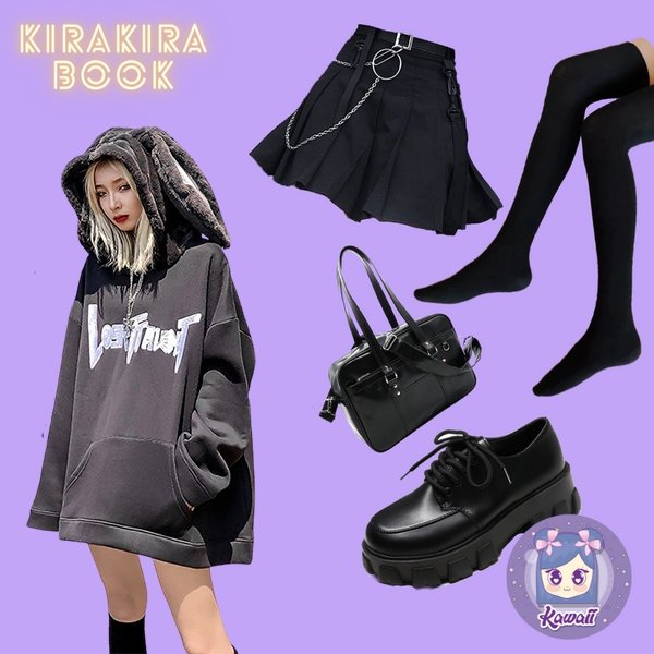 BLACK KAWAII BOX #3 - Kirakira World - kawaii fashion - pastel goth - jfashion-kawaii aesthetic - kawaiistyle