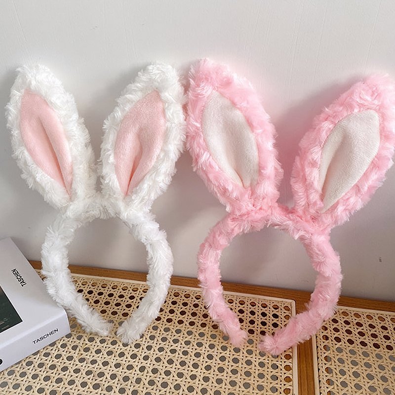 Kawaii Sweet Color Fuzzy Bunny Headband - Kirakira World - grungestyle - kawaii fashion -kawaii store-kawaii aesthetic - kawaiistyle