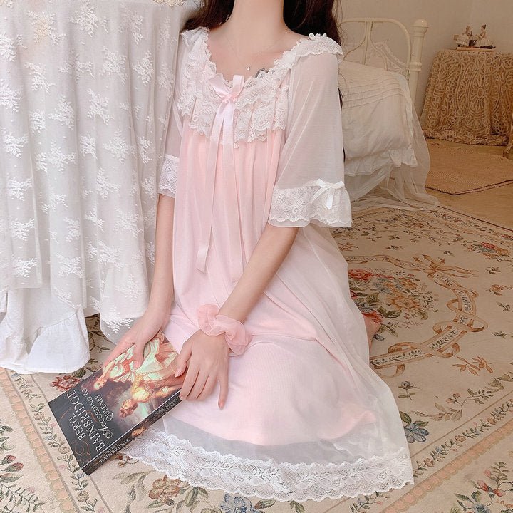 Lolita Fairy Princess Long Sleepwear - Kirakira World - grungestyle - kawaii fashion -kawaii store-kawaii aesthetic - kawaiistyle
