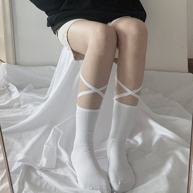 Lolita Rope Strap Socks - Kirakira World - grungestyle - kawaii fashion -kawaii store-kawaii aesthetic - kawaiistyle