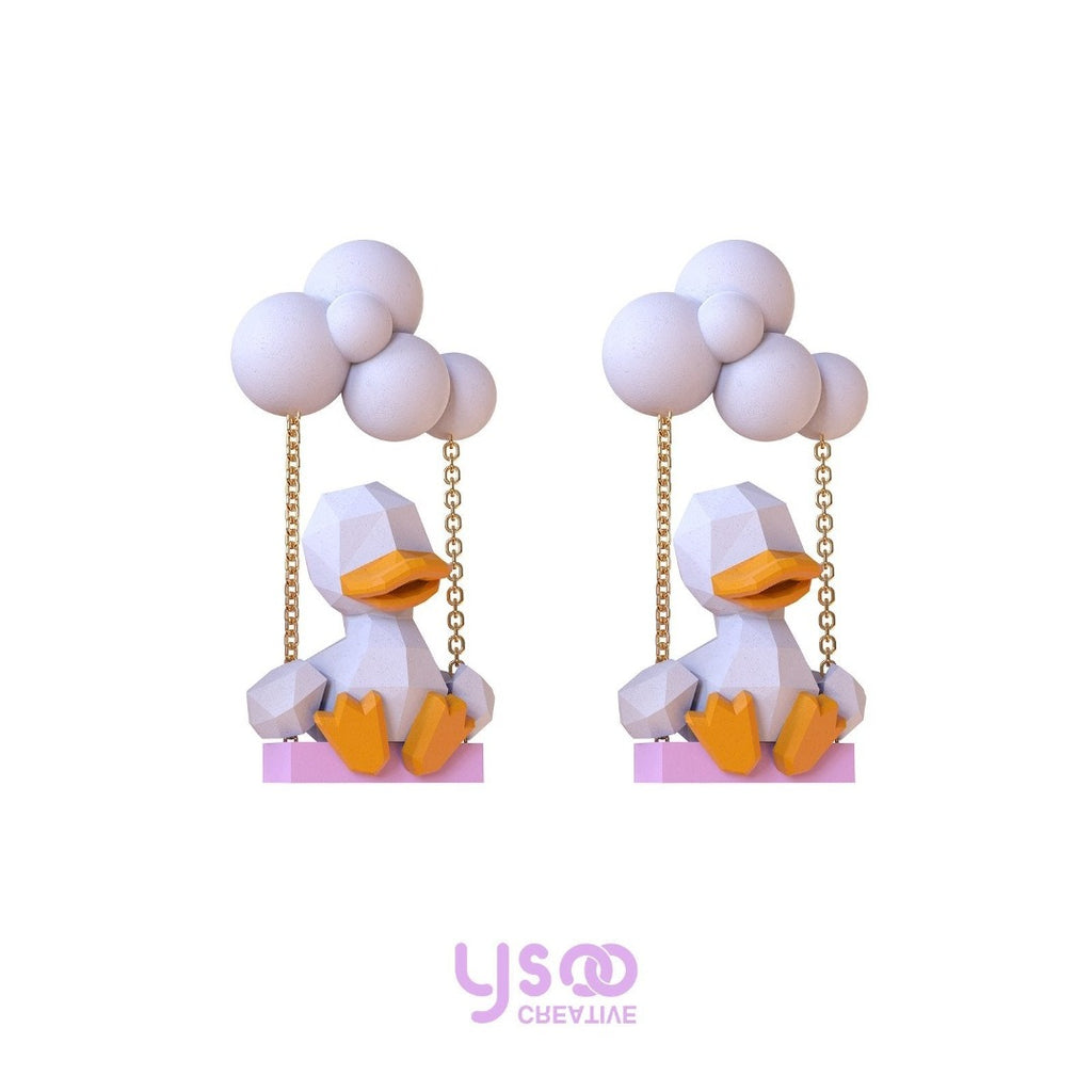 Lavender Dream Duck Earring - Kirakira World
