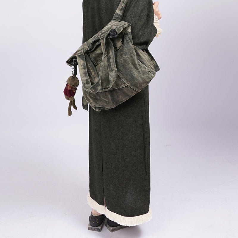 Vintage Denim Shoulder Backpack - Kirakira World