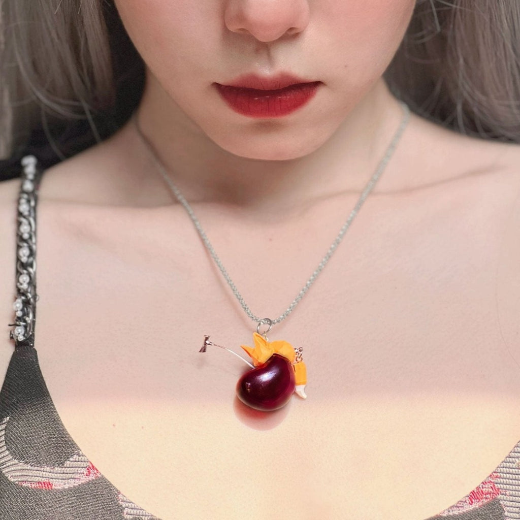 Cherries and Animals Necklace - Kirakira World